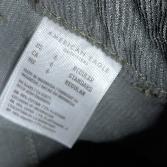 AMERICAN EAGLE Corduroy Mini Skirt Dark Gray Size 6 - Picture 4 of 5